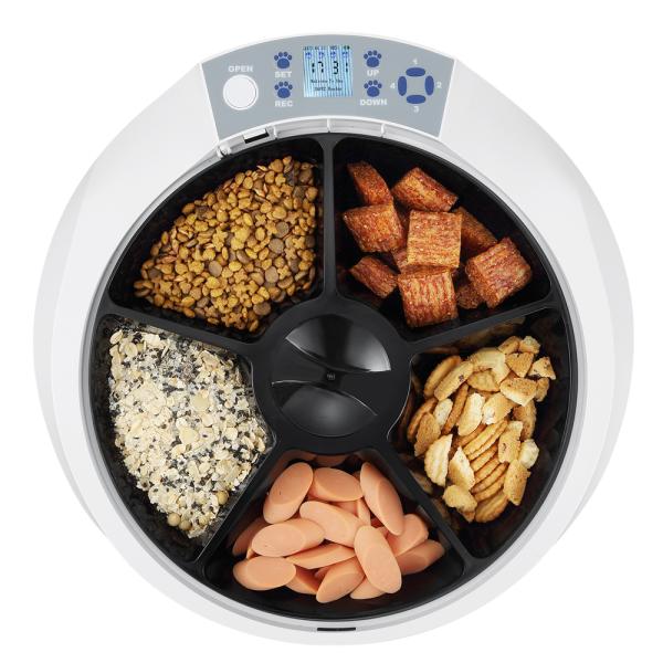 Lithium Battery 5 Meals 1200mA LCD Automatic Pet Feeder