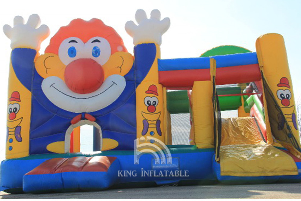 Clown Bouncy Castle Rentals Bouncer Multiplay Child Party Inflatable House With Slide