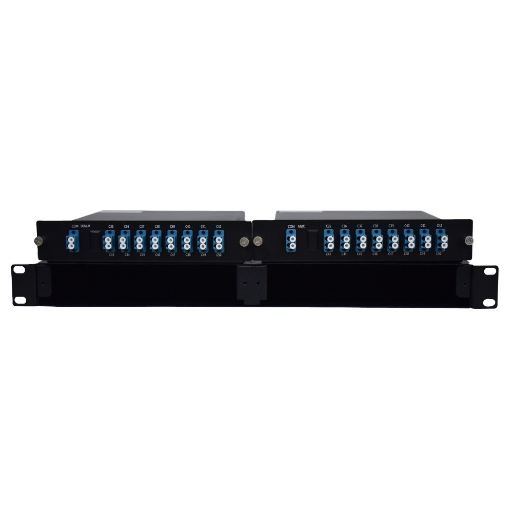 16CH DWDM Mux Demux C35-C50 LC UPC 2 Slot LGX Cassettes Rack Mount
