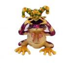 Frog Prince Metal Jeweled Trinket Boxes Don not Hear Frog Trinket Boxes