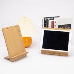 Bamboo Cell Phone Stand, Detachable Wood Mobile Phone Holder for Desk Tablet