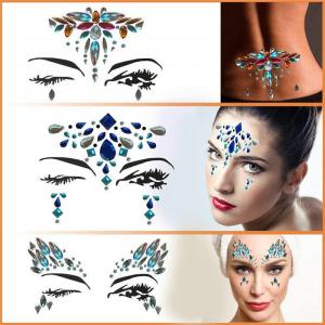 China Night Glow Festival Gem Stickers , Forehead Face Jewel Stickers For Body OEM wholesale
