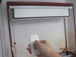 White Motorized Silver Projection Screen