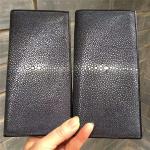 Unisex Authentic Real Stingray Skin Women Men Long Wallet Female Male Clutch