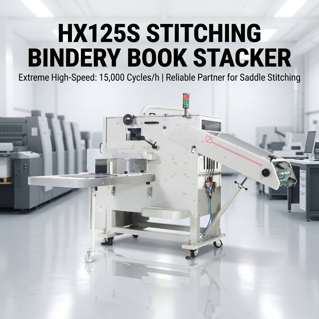 High Volume Production HX125S Stacker Ensuring Smooth Continuous Bindery Workflow