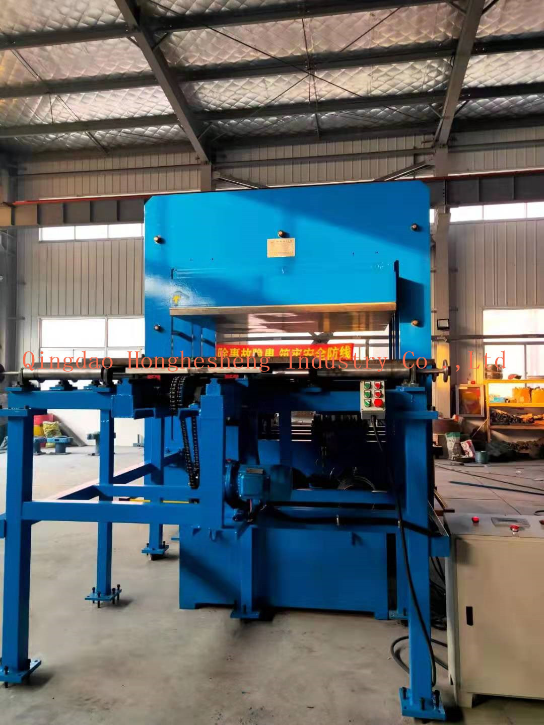 Rubber Mat Vulcanizing Press With Guid Rail
