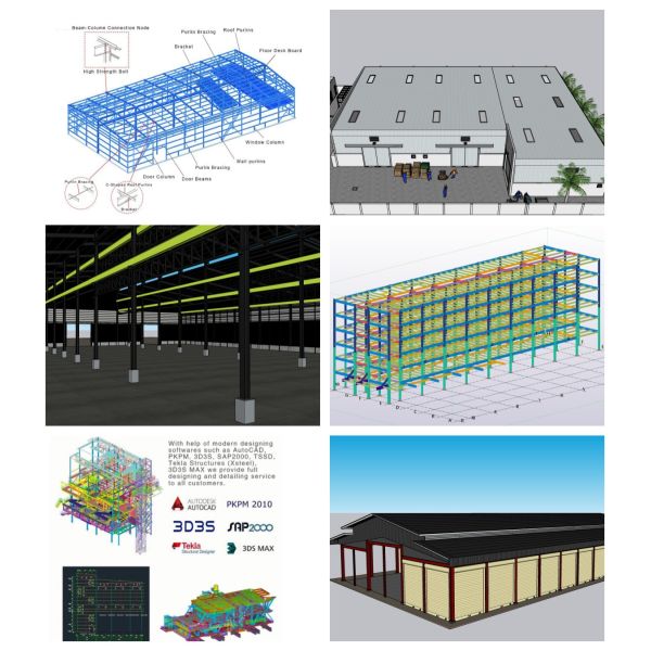 Durable Light Custom Prefab Galvanized Steel Structure Warehouse For Storage