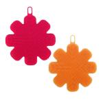 Wholesale Soft Easy To Clean Flower Shape Silicone Dish Sponge For Kitchen