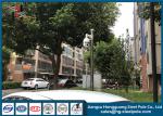 Security Monitor CCTV Camera Pole , Telescopic Galvanized Steel Pole