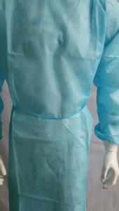 China S&amp;J nonwoven disposable waterproof long sleeve pe laminated level 1 isolation gown wholesale