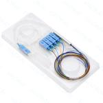 Fiber Optic SC APC UPC Mini PLC Splitter Steel Tube Without Connector