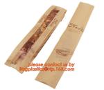 Logo Printed Grease Proof Foil Lined Brown Kraft Paper Bread Packaging Bag
