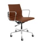 Chrome Aluminium Frame Ribbed Office Chair Brown Color Gross Weight 18.3 Kg