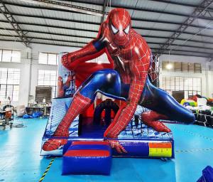 China 1000D Inflatable Super Hero Jumping Bouncy Castle For Hotel wholesale