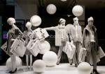 Simple Style Window Display Decorations White Color Fiberglass Balls