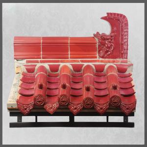 China Antique Red Decoration Chinese Ceramic Roof Tiles Graphic Design wholesale