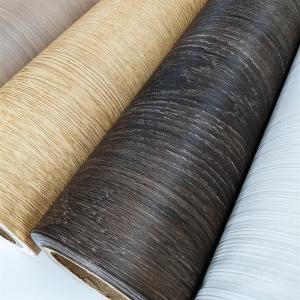 China Flame Resistance PVC Membrane Foil Wood Grain 1-5Color Printing High Strength wholesale
