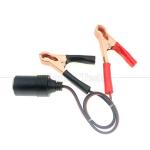 12V Battery Alligator Clips Clamp to Car Cigarette Lighter Female Socket Adapter
