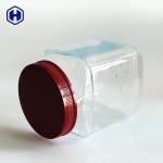 Clear Square Wide Mouth Plastic Jars Mixed Dried Cashew Nuts Packaging