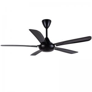China 56 Inch ABS Black Ceiling Fan Low Noise With Remote Control on sale