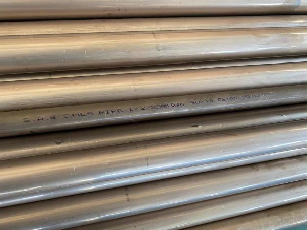 Copper Nickel Pipe Seamless Annealed PE 3/4 " 2 MM EEMUA 144 SEC.1 Alloy Cn102
