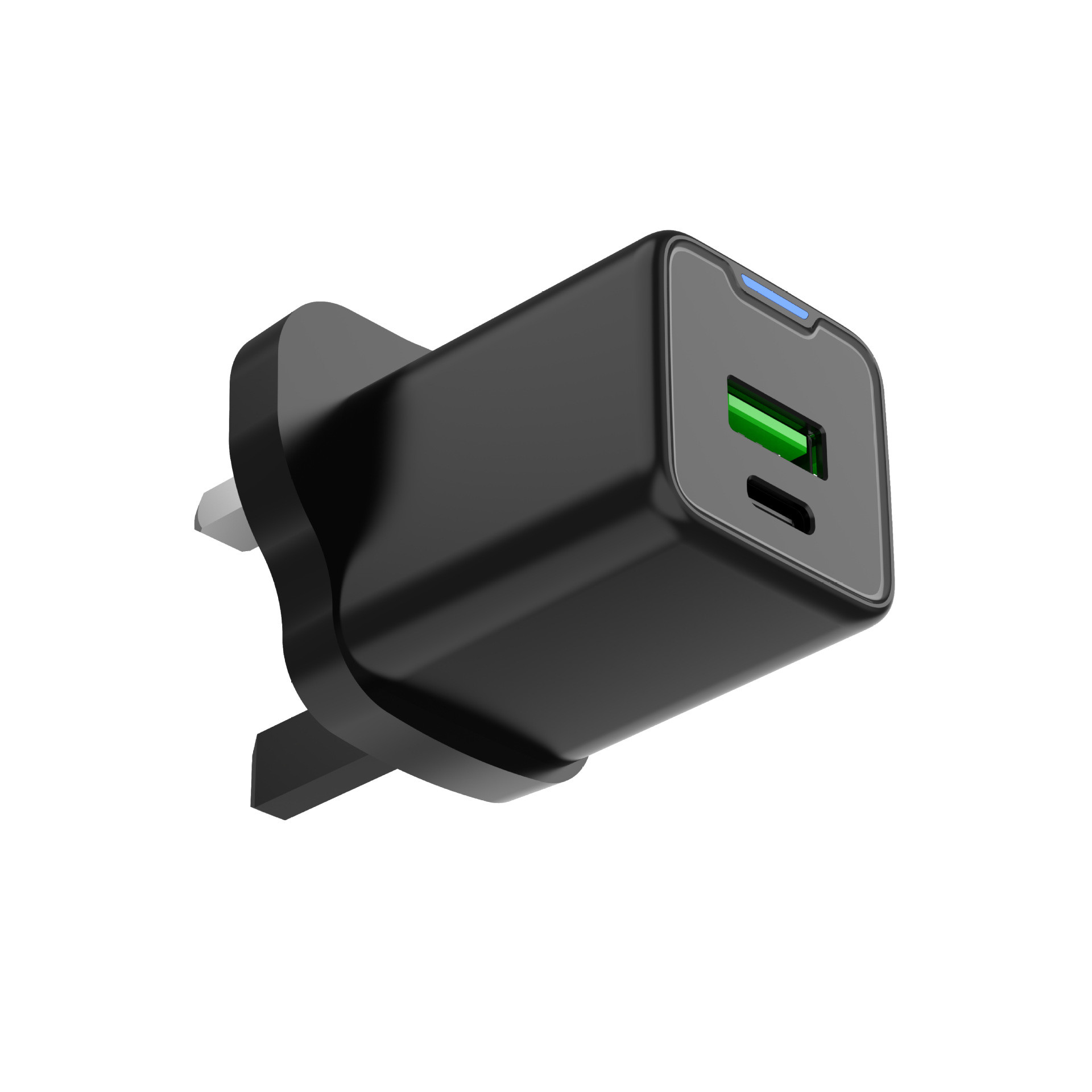 45W Fast Charge GaN USB Charger 100V - 240V Type C Fast Charging Power Block Plug