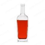 Customized Glass Bottle 70cl 75cl Square Whiskey Spirit Glass Bottle with Custom