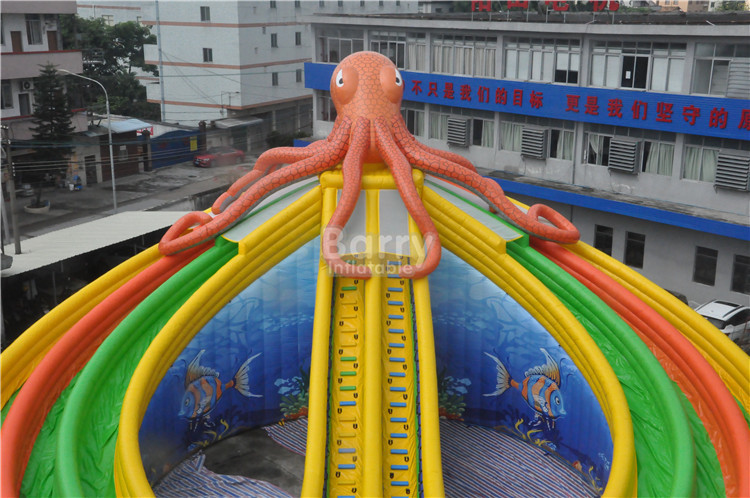 Customized Swimming Pool Octopus Water Slide , Giant Water Slide For Swimming Pool