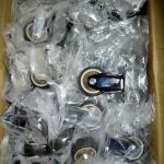 Soft Furniture Casters Total Lock Brown Wheel Swivel TPR Mobile Market Stall