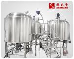 Commercial 60bbl Craft Brewing Equipment Brushed Stainless Steel Surface
