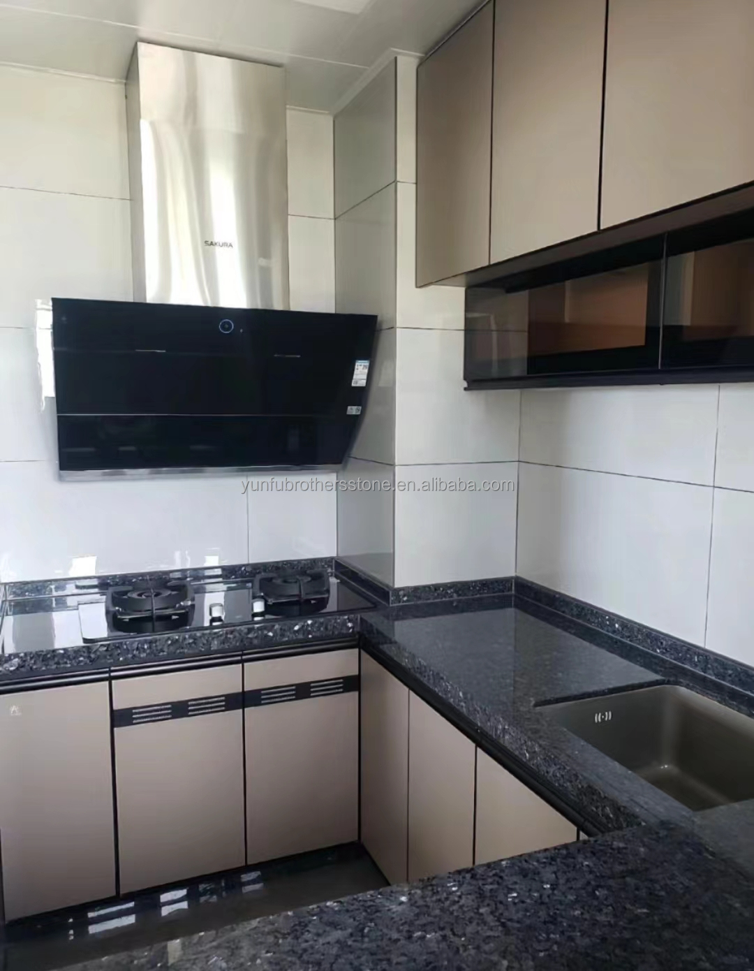 Modern Blue Granite Stone Slabs Prices for Natural Blue Pearl Countertop Renovation