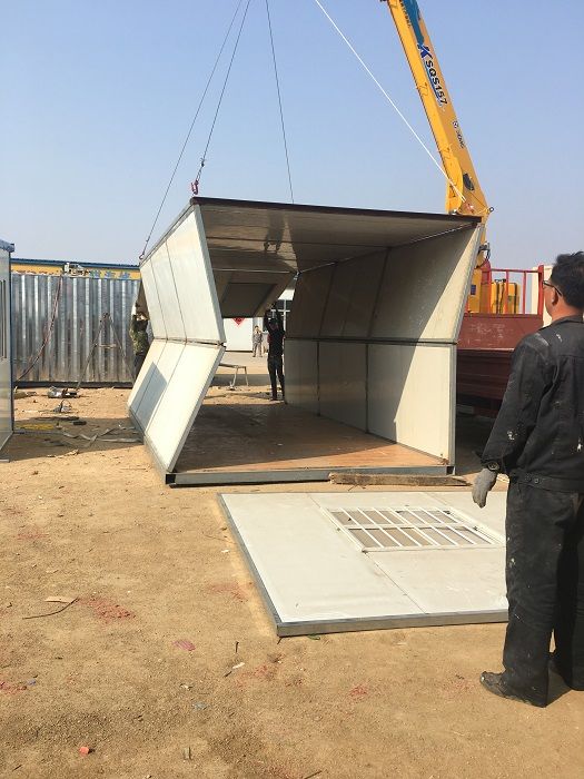 Expended Luxury Folding Container House Village 40 Foot Size With Steel Door