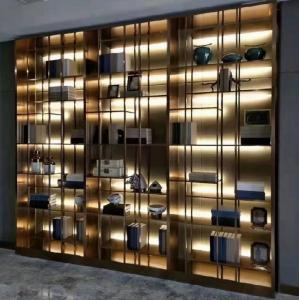 China Bookshelf Separator Metal Decor Shelf Living Room Metal Shelf Divider on sale
