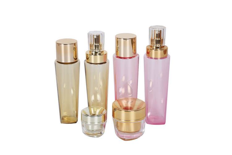 New Colored Skincare Cosmetic Packaging Set PETG 150ml 200ml Toner Lotion Bottle 15g 50g Acrylic Cream Jar
