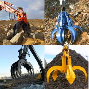 China OEM ODM Orange Peel Rotating 20-50 Ton Excavator Rock Grab on sale