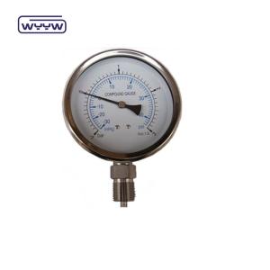 China Compound Pressure Gauge For Measuring Both Positive And Negative Pressure Stainless Steel Case wholesale