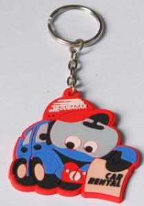 China Cute Pvc Rubber Keychain For Kids , Any Shape 3d Keychains Custom wholesale