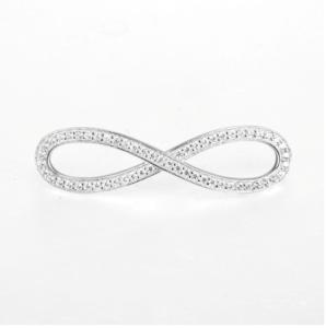 China Cubic Zirconia Sterling Silver Eternity Bracelet 13cm Silpada wholesale