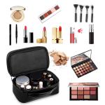 Multifunctional PU Makeup Travel Organizer With Brush Compartment