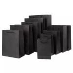 Elegant Promotional Paper Shopping Black Custom Packaging Bag
