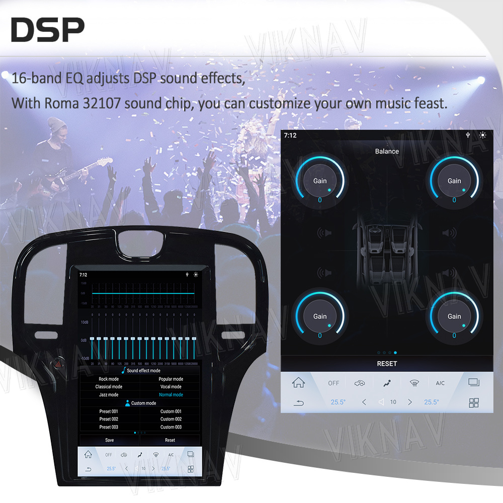 Stereo Touch Screen Car Radio For Chrysler 300C 2013-2019 Android 11 Wireless