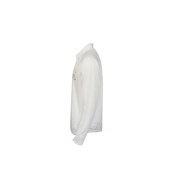 180GSM 100% Polyester Long Sleeve Men T-SHIRT & POLO Sublimation Printing Gradient Color Pattern