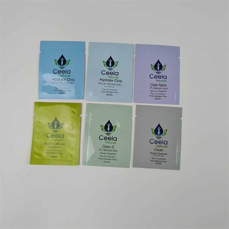 Professional Cosmetic Packaging Bag Max.10 Colors Flat Bag Free Samples Packets