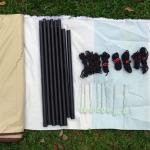 Butterfly Square Sun Canopy Outdoor Vinyl Camping Canopy Windproof Waterproof