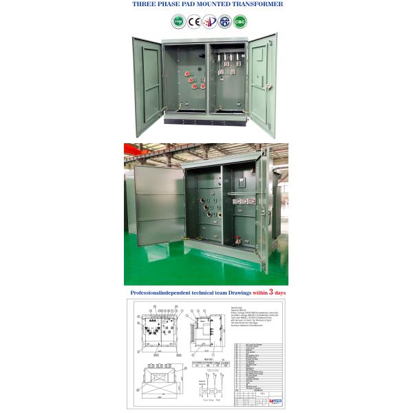 2000 KVA Box Type Package Transformer Electrical Substation Pad Mounted Transformer
