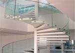 Round Post Railing Metal And Wood Spiral Staircase Screws Installation For Small