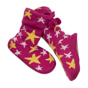 China Washable Pink Aloe Infused Spa Socks With Yellow Start Printed wholesale