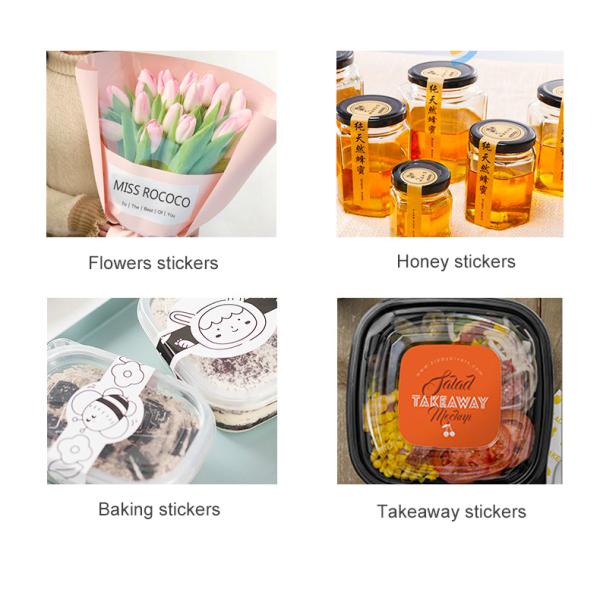 Custom packaging labels Roll Waterproof Round Vinyl sticker label Product Logo label printing Pantone Bag Customized