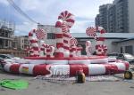 Giant Christmas Candy Cane Inflatable Amusement Park Bouncer For Kids And Adults