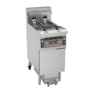 China Two Pots Two Baskets 13L*2 Small Capacity Save Oil Electric Open Fryer With Oil Filtration wholesale